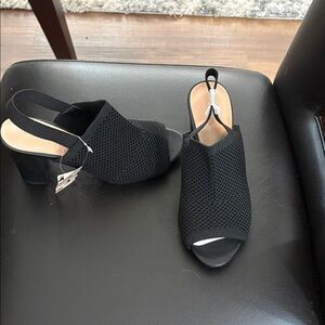 Elegant Black Women's Open-Toe Heels